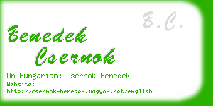 benedek csernok business card